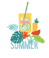 summer tea Sticker by Dunkin Coffee