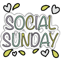 Social Sunday Sticker by Jennysiscrafts