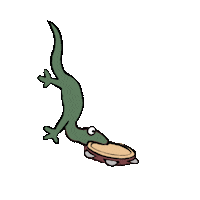 p4olodiego lizard head bobbing p4olodiego Sticker