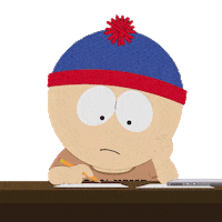 Stan Marsh Writing Sticker by South Park