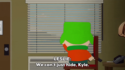 kyle broflovski window GIF by South Park 