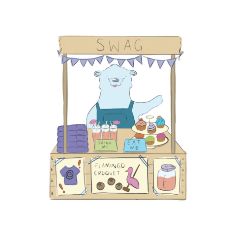 thehexlabs food swag free market Sticker