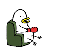 HuenGua punch duck huengua 昏呱 Sticker