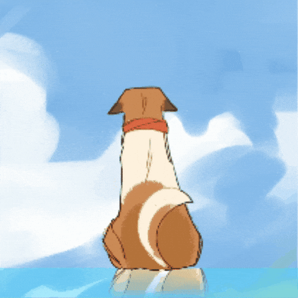 hellohorrible giphyupload dog giphycreatortest tail wagging GIF