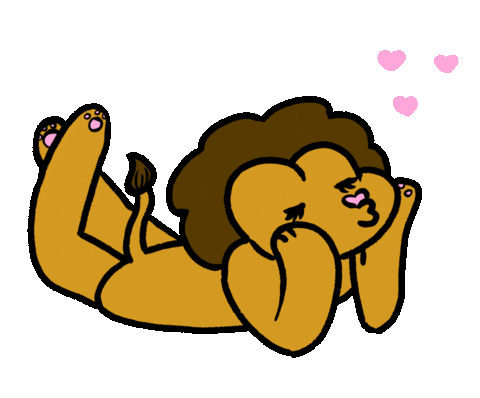 Lion Love Sticker by Tigerjess