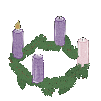 Candles Advent Sticker by Annunciation Designs