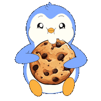 Cookie Monster Eating Sticker by Pudgy Penguins
