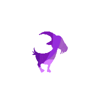 goat-factory design purple goat viola Sticker