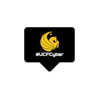 ucfcyber black yellow university florida Sticker
