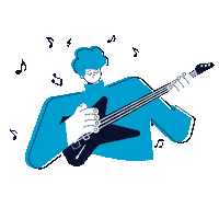 zibilia music musica guitar agenda Sticker