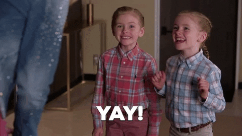 abcnetwork giphygifmaker celebrate yay twins GIF