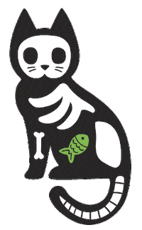 erstwilder cat halloween scary spooky Sticker