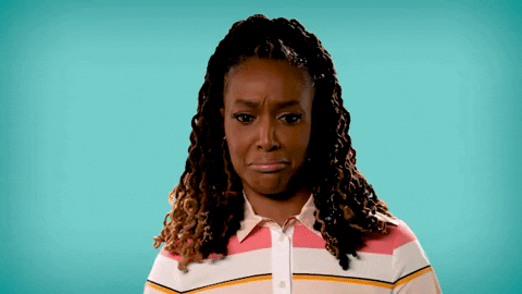 Video gif. Franchesca Ramsey sways with her brow furrowed and her mouth in a taut smile as she says, "Oh, okay."
