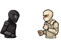 Gi Joe Fist Bump Sticker by Snake Eyes