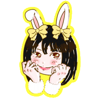 Bunny Ponpon Sticker