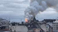 Historic Danish Stock Exchange Building Goes on Fire