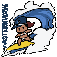 asternwave wave surf surfing wakesurf Sticker