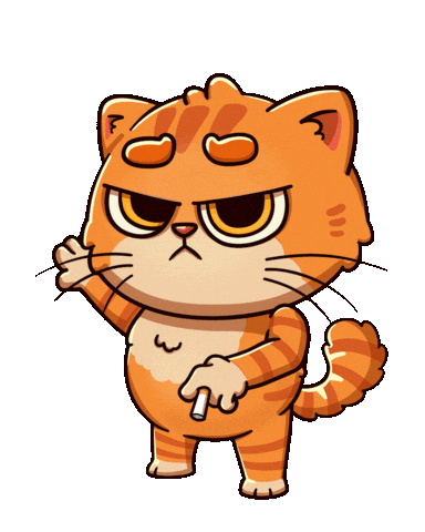 portoriga giphyupload cat animation smoking Sticker