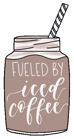 Iced Coffee Sticker by ECLetters