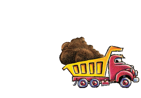 Picture Book Dump Truck Sticker by Stacy McAnulty