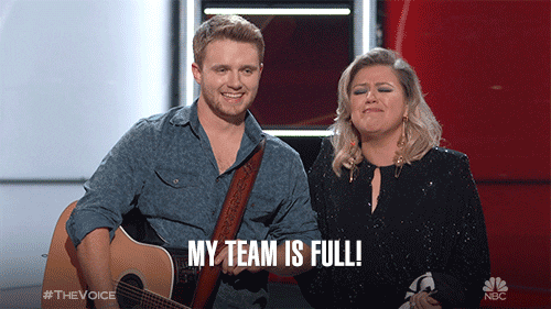 kelly clarkson my team is full GIF by The Voice