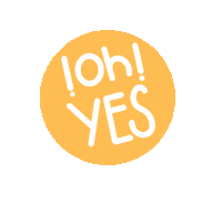 Aditidoodles yes yellow oh words Sticker