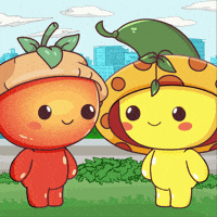 zkVeggies cute team high done GIF