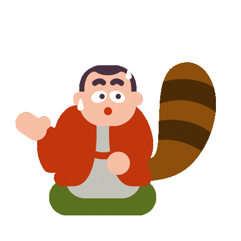 Raccoon Dog Tanuki Sticker by Where to go in Japan?