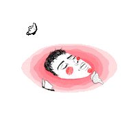 isasinbela sad pink water wave Sticker