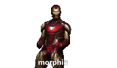 Excited Iron Man Sticker by Morphin