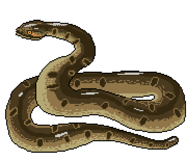 Pixel Art Snake Sticker