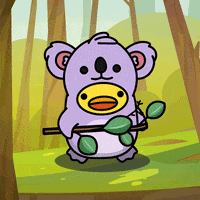 digitalducks koala stabby quacks cartoon duck GIF