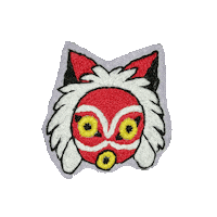 chilla_killa ghibli embroidery mononoke chilakilla Sticker