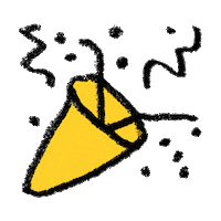 Party Emoji Sticker by Adam J. Kurtz