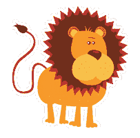 Playwalls animals lion africa zoo Sticker