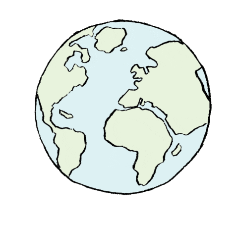 World Globe Sticker by DilleKamille