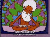 homer simpson yoga GIF