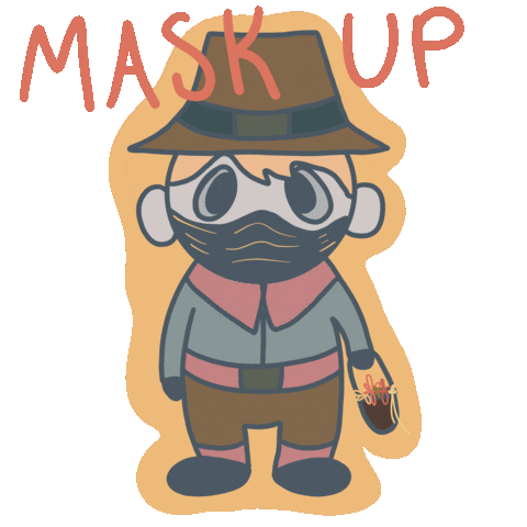 Mask Thanksgiving Sticker