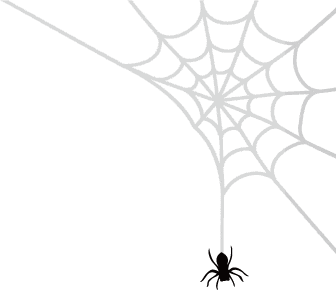 spooky spider web Sticker