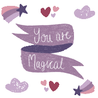 worksbeautifully pink rainbow stars magic Sticker