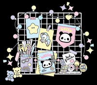 chickawaii kawaii stickers lights panda GIF