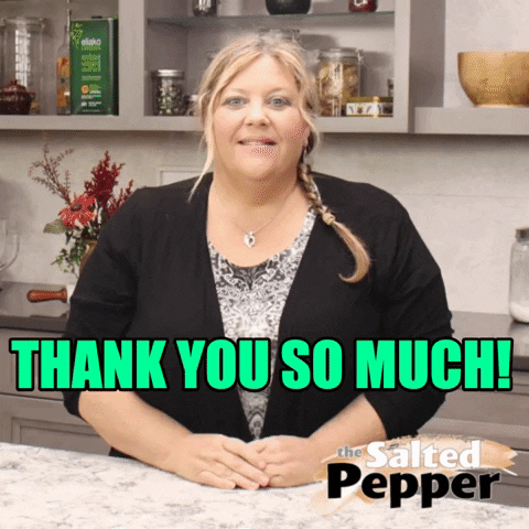 TheSaltedPepper giphygifmaker thank you thank you so much the salted pepper GIF