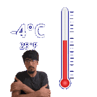 Negative Four Degrees Sticker