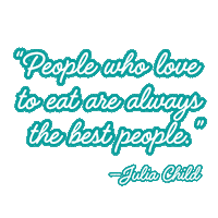 Love To Eat Eating Sticker by Julia Child