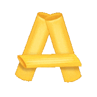 Al Dente Abc Sticker by Bianca Bosso