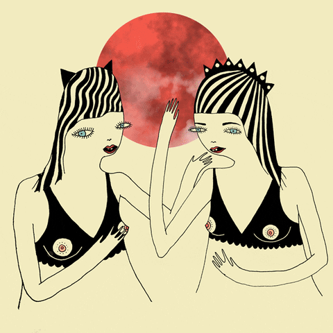 girls moon GIF by Matea Radic
