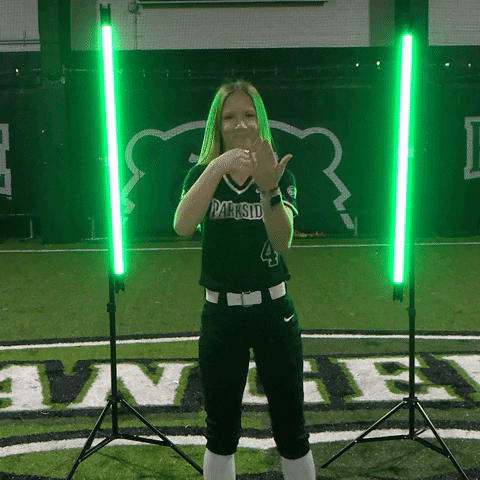 parksideathletics giphygifmaker parkside rangers parkside softball cassie rutledge single GIF