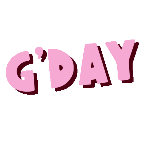 littleraeprints hello australia aussie gday Sticker