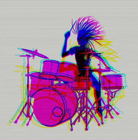 vickyoneondrums drums drummer von female drummer GIF