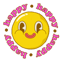 Happy Smiley Face Sticker